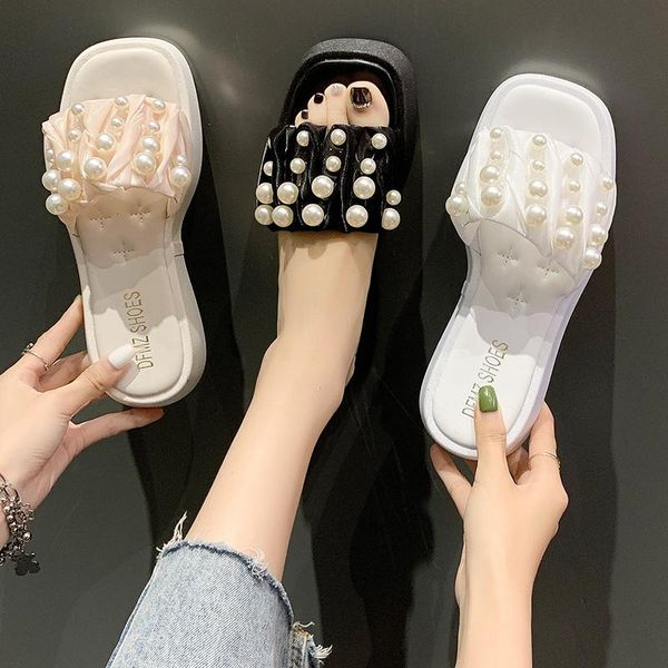 slippers 2021 slipper women flats for shoes woman heels summer fashion design fold pearl decoration flip flops, Black
slippers 2021 slipper women flats for shoes woman heels summer fashion design fold pearl decoration flip flops, Black