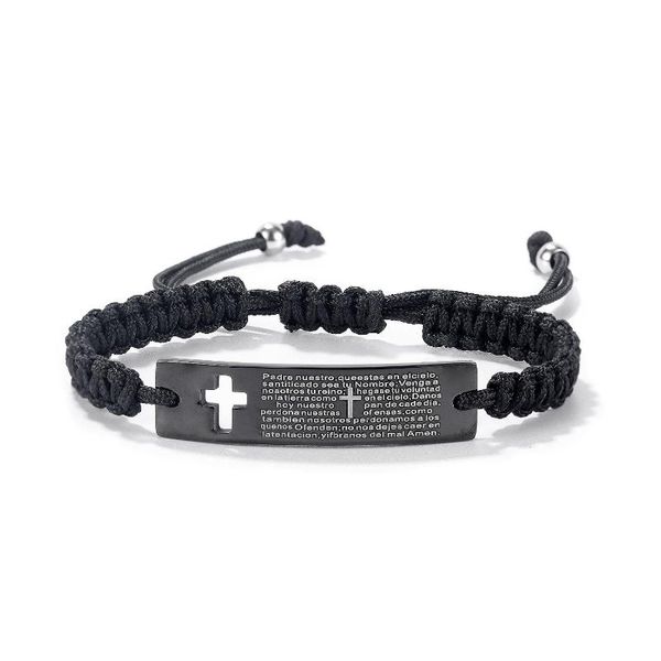 charm bracelets ebuty titanium steel cross scripture personality braided rope couple hand jewelry men's bracelet, Golden;silver
charm bracelets ebuty titanium steel cross scripture personality braided rope couple hand jewelry men's bracelet, Golden;silver