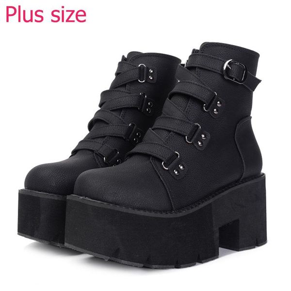 boots black boot women shoes on platform rubber sole buckle ankle demonia pu chunky high heels woman goth punk style y2k
boots black boot women shoes on platform rubber sole buckle ankle demonia pu chunky high heels woman goth punk style y2k