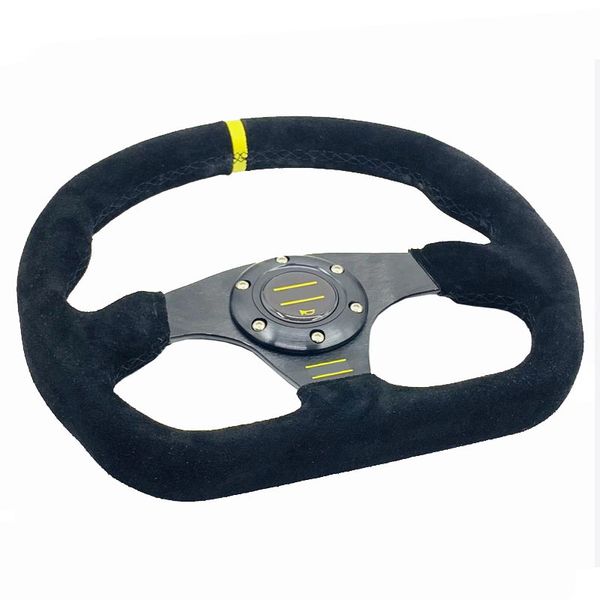 universal 13inch 320mmom style racing steering wheel suede leather flat drift sports with aluminum bracket
universal 13inch 320mmom style racing steering wheel suede leather flat drift sports with aluminum bracket
