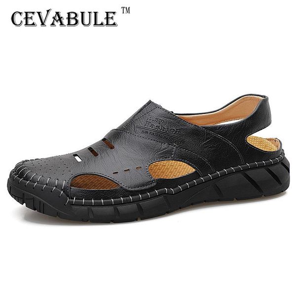 sandals cevabule summer plus size 50 leather outdoor breathable beach men's shoes fashion shallow mouth baotou casual clk, Black
sandals cevabule summer plus size 50 leather outdoor breathable beach men's shoes fashion shallow mouth baotou casual clk, Black