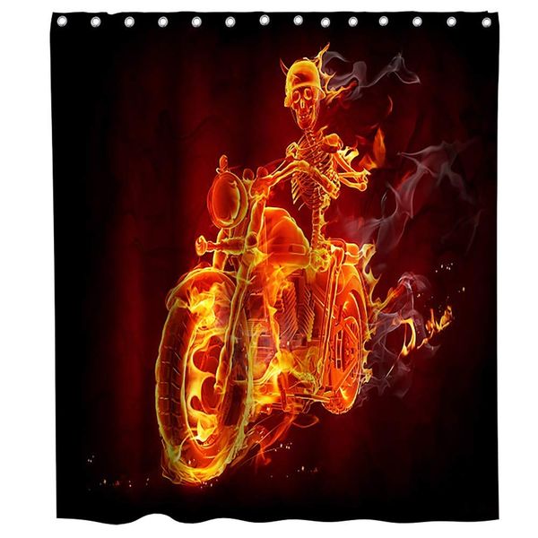 horrible fire skull shower curtains ghost rider flame theme cloth fabric bathroom decor sets with hooks waterproof washable
horrible fire skull shower curtains ghost rider flame theme cloth fabric bathroom decor sets with hooks waterproof washable