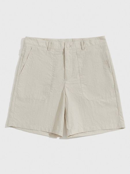 men solid slant pocket shorts o6ts#, Black