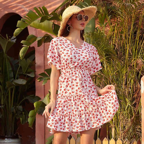 new 2021 ladies sxey v neck floral print ruffles women short sleeve lace up slim fashion spring summer dress, Black;gray
new 2021 ladies sxey v neck floral print ruffles women short sleeve lace up slim fashion spring summer dress, Black;gray