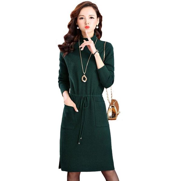 casual dresses plus size 5xl autumn winter turtleneck sweater dress women jurken long sleeve lace up knit pullover bottoming c5927, Black;gray
casual dresses plus size 5xl autumn winter turtleneck sweater dress women jurken long sleeve lace up knit pullover bottoming c5927, Black;gray