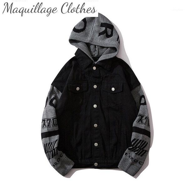men's cargo casual denim jackets and coats knitted sleeves streetwear outwear for male hip hop, Black;brown
men's cargo casual denim jackets and coats knitted sleeves streetwear outwear for male hip hop, Black;brown