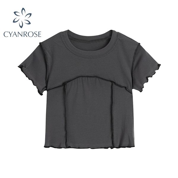 streetwear summer women's t shirt short sleeve slim crewneck pullover tees female patchwork design e-girl crop 210515, White
streetwear summer women's t shirt short sleeve slim crewneck pullover tees female patchwork design e-girl crop 210515, White