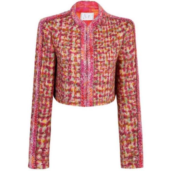 women's jackets pink autumn woven small fragrant french tweed jacket loose women o-neck style elegant short outwear, Black;brown
women's jackets pink autumn woven small fragrant french tweed jacket loose women o-neck style elegant short outwear, Black;brown