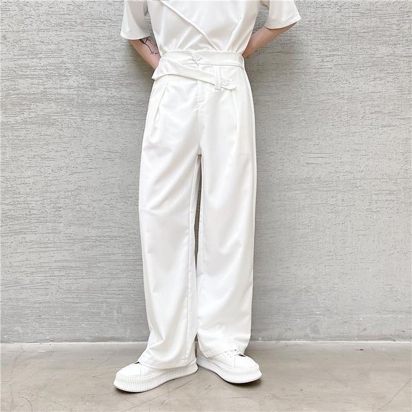 men's pants 2021 spring and autumn ruffian handsome trend personality asymmetric diagonal belt trousers design straight tube loose sui, Black
men's pants 2021 spring and autumn ruffian handsome trend personality asymmetric diagonal belt trousers design straight tube loose sui, Black