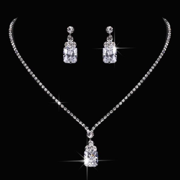 earrings & necklace luxury female square crystal jewelry set charm silver color wedding dangle for women trendy white zircon chain
earrings & necklace luxury female square crystal jewelry set charm silver color wedding dangle for women trendy white zircon chain