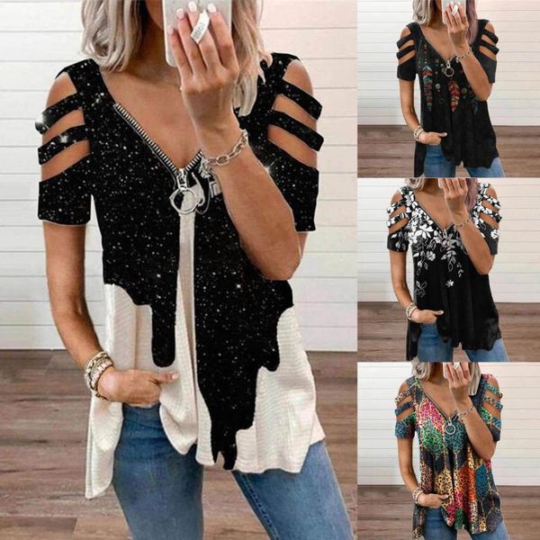 women's blouses & shirts blouse 2021 fashion woman v-neck short sleeve summer print loose female blusas ladies femme, White
women's blouses & shirts blouse 2021 fashion woman v-neck short sleeve summer print loose female blusas ladies femme, White