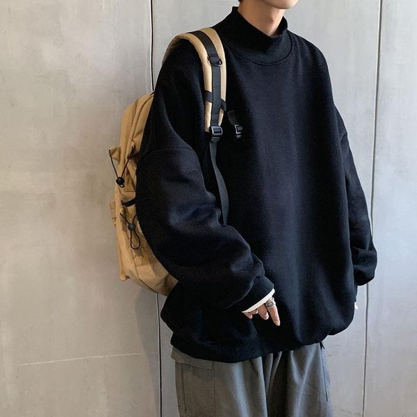 men's black/white/pink/blue coats long sleeve high collar hoodies cotton casual clothes sweatshirts oversized pullover &
men's black/white/pink/blue coats long sleeve high collar hoodies cotton casual clothes sweatshirts oversized pullover &