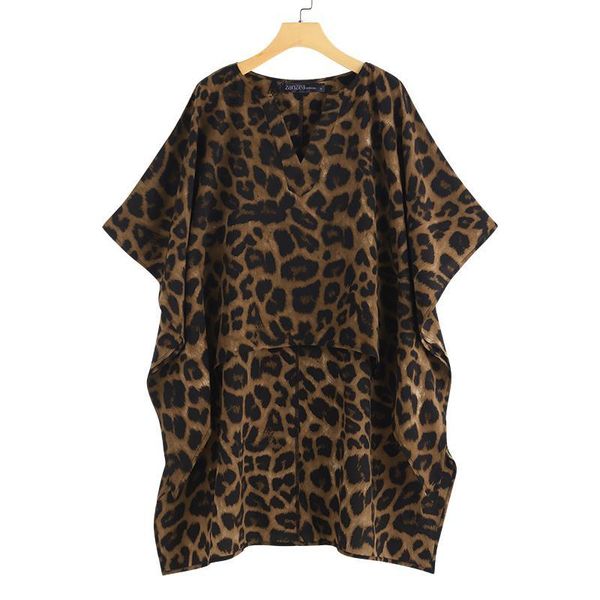 women's blouses & shirts zanzea 2021 fashion blusas women leopard printed irregular ladies elegant v neck blouse casual sleeve tunic, White
women's blouses & shirts zanzea 2021 fashion blusas women leopard printed irregular ladies elegant v neck blouse casual sleeve tunic, White