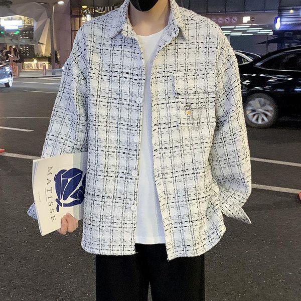 men's jackets lapel woolen cloth thick outer wear houndstooth small fragrance loose casual fashion long sleeve oversize clothing, Black;brown
men's jackets lapel woolen cloth thick outer wear houndstooth small fragrance loose casual fashion long sleeve oversize clothing, Black;brown