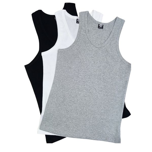 men' tank thread cotton fitness pure color sweat absorbing and breathable vest, White;black
men' tank thread cotton fitness pure color sweat absorbing and breathable vest, White;black