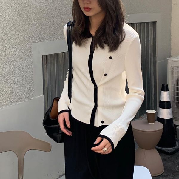 women's knits & tees cardigan mujer fine yarm knitted sweaters long sleeve femme double breasted neck white black vintage slim autu
women's knits & tees cardigan mujer fine yarm knitted sweaters long sleeve femme double breasted neck white black vintage slim autu