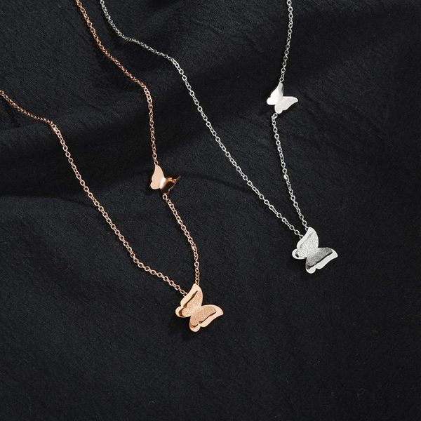 cute butterfly charms pendant necklace for woman titanium steel gold color chokers luxury jewelry female lover gifts necklaces, Silver
cute butterfly charms pendant necklace for woman titanium steel gold color chokers luxury jewelry female lover gifts necklaces, Silver