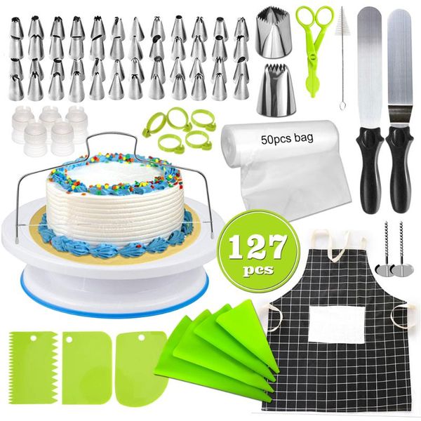 baking & pastry tools 127pcs/set practical cake decorating piping bag cream nozzles set turntable slicer diy accessories
baking & pastry tools 127pcs/set practical cake decorating piping bag cream nozzles set turntable slicer diy accessories