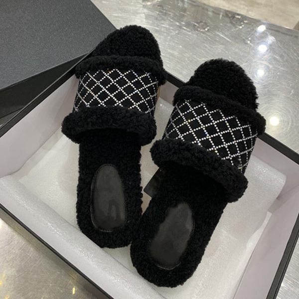 warm fur women autumn winter slippers luxury design crystal ourdooor slids runway slip on flats loafers party dress, Black
warm fur women autumn winter slippers luxury design crystal ourdooor slids runway slip on flats loafers party dress, Black