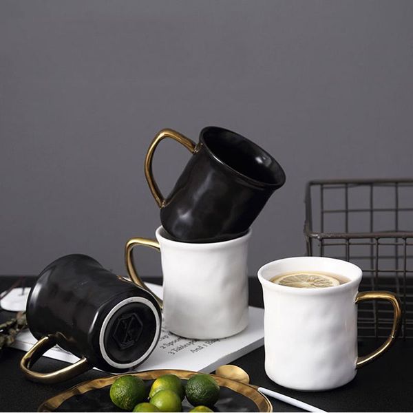 mugs nordic simple white and black coffee cup with gold handle ceramic drinkware breakfast drink water milk tea for couple gifts
mugs nordic simple white and black coffee cup with gold handle ceramic drinkware breakfast drink water milk tea for couple gifts