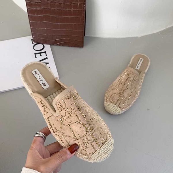 summer ladies muller shoes flat canvas baotou rhinestone suede lazy half slippers sandals, Black
summer ladies muller shoes flat canvas baotou rhinestone suede lazy half slippers sandals, Black