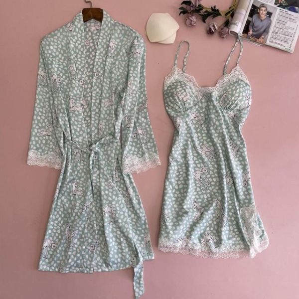 women's sleepwear women green robe set lace nighty&robe printed 2pcs female v-neck sleep casual kimono gown home clothing, Black;red
women's sleepwear women green robe set lace nighty&robe printed 2pcs female v-neck sleep casual kimono gown home clothing, Black;red