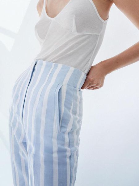 women's pants & capris za summer style clothing fashion temperament all-match casual straight long-leg striped linen, Black;white
women's pants & capris za summer style clothing fashion temperament all-match casual straight long-leg striped linen, Black;white