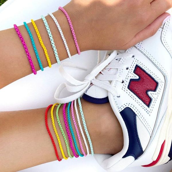 link, chain 2021 trendy box bracelet women colorful handmade candy color link for jewelry gift, Black
link, chain 2021 trendy box bracelet women colorful handmade candy color link for jewelry gift, Black