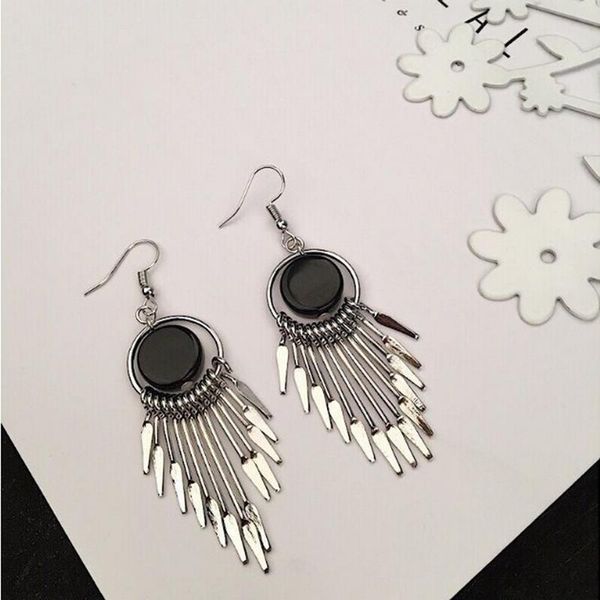 dangle & chandelier 2021 trendy luxurious alloy black bead tassel earrings for women ear studs brincos eardrop jewelry gifts, Silver
dangle & chandelier 2021 trendy luxurious alloy black bead tassel earrings for women ear studs brincos eardrop jewelry gifts, Silver