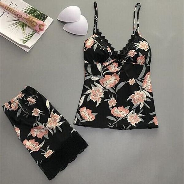 summer women pajama set imitation silk products tempt lace underwear 211203, Black;white
summer women pajama set imitation silk products tempt lace underwear 211203, Black;white