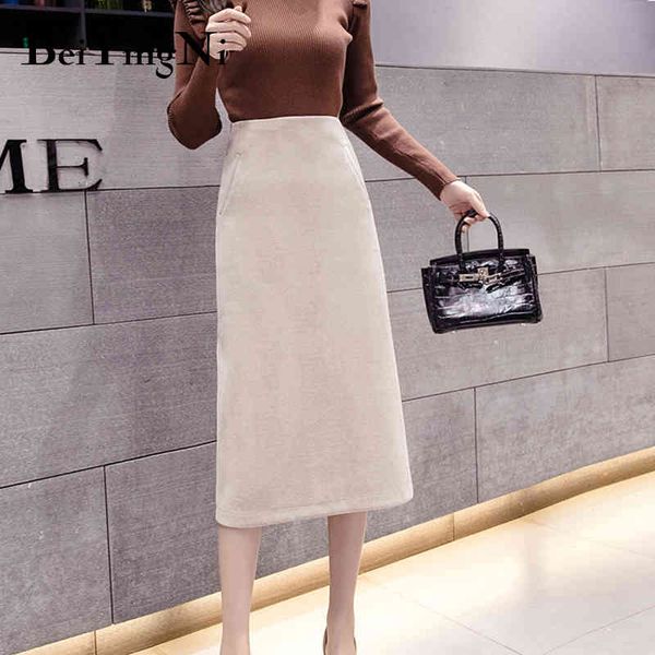 beiyingni midi skirt woman solid color vintage chic winter long casual office work wear autumn high waist faldas mujer jupe 210416, Black
beiyingni midi skirt woman solid color vintage chic winter long casual office work wear autumn high waist faldas mujer jupe 210416, Black