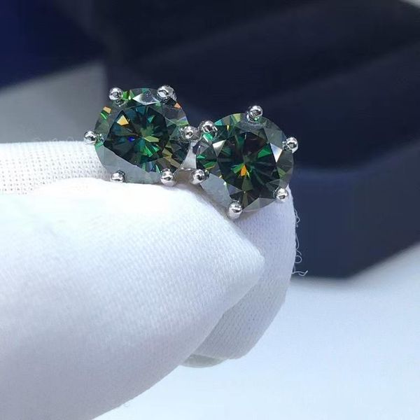 stud s925 sterling silver passed diamond test classic green moissanite six earring women fashion luxury jewelry gift, Golden;silver
stud s925 sterling silver passed diamond test classic green moissanite six earring women fashion luxury jewelry gift, Golden;silver