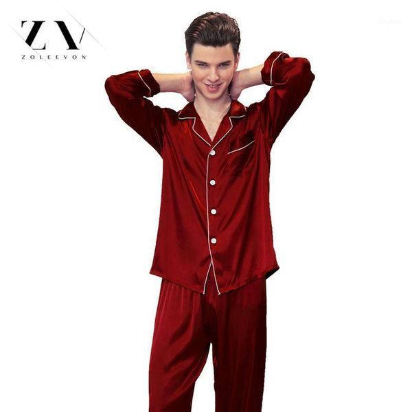 men's sleepwear zoleevon solid silk pajamas set satin lounge wear long sleeve l,xl,xxl summer causal style, Black;brown
men's sleepwear zoleevon solid silk pajamas set satin lounge wear long sleeve l,xl,xxl summer causal style, Black;brown