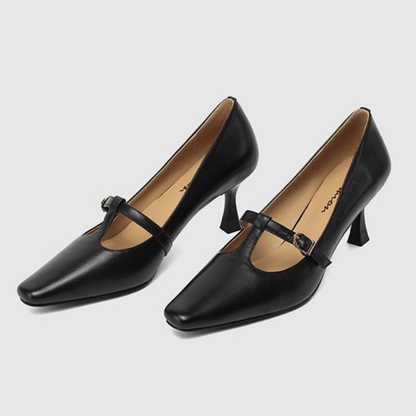 dress shoes metal buckle woman heels 2021 spring est genuine leather high pumps for women wedding basic, Black
dress shoes metal buckle woman heels 2021 spring est genuine leather high pumps for women wedding basic, Black