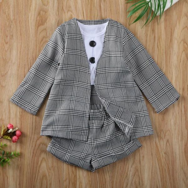 clothing sets 2021 warm fashion plaid baby girls cloth kids short sleeve shorts coat jacket formal outfit clothes 3pcs costume, White
clothing sets 2021 warm fashion plaid baby girls cloth kids short sleeve shorts coat jacket formal outfit clothes 3pcs costume, White