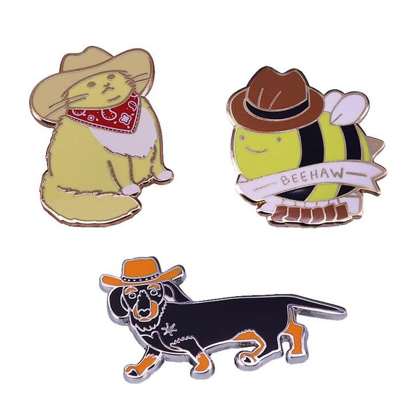 pins, brooches cute cowboy animal dog dachshund puppy kitty and bee beehaw funny enamel pins, Gray
pins, brooches cute cowboy animal dog dachshund puppy kitty and bee beehaw funny enamel pins, Gray