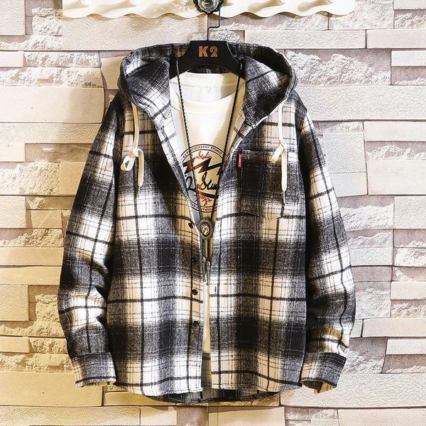 arrived plaid hoodie sweatshirt men flannel fleece style hip hop high street casual cardigan long-sleeved men's hoodies & sweatshirts, Black
arrived plaid hoodie sweatshirt men flannel fleece style hip hop high street casual cardigan long-sleeved men's hoodies & sweatshirts, Black