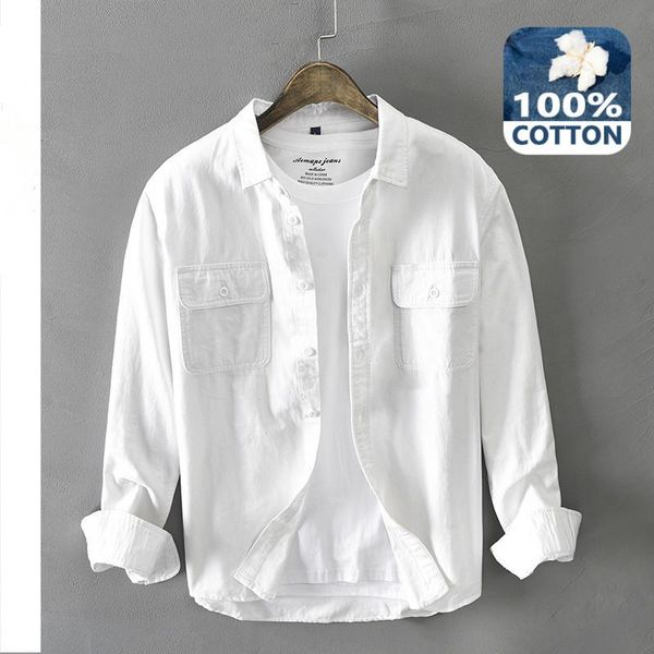 men's casual shirts pure cotton retro style button up white long sleeve shirt, White;black
men's casual shirts pure cotton retro style button up white long sleeve shirt, White;black