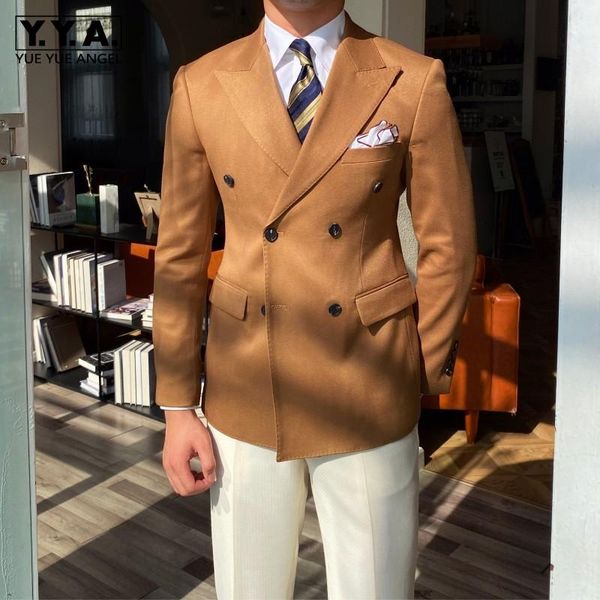 men's suits & blazers brand men double breasted blazer slim solid color office suit jackets autumn business leisure formal coat male ov, White;black
men's suits & blazers brand men double breasted blazer slim solid color office suit jackets autumn business leisure formal coat male ov, White;black