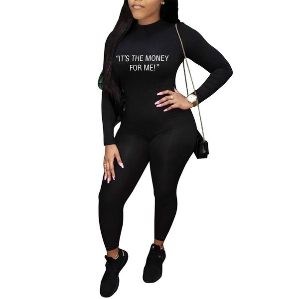 letter print streetwear rompers womens jumpsuit mock neck full sleeve party club bodysuit fashion female slim one piece overall, Black;white
letter print streetwear rompers womens jumpsuit mock neck full sleeve party club bodysuit fashion female slim one piece overall, Black;white