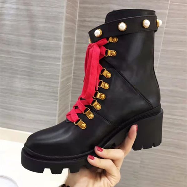 designer womens boots ankle boots embroidered laurel platform martin boot thick heel star trail boots winter leather womens shoes 35-41, Black
designer womens boots ankle boots embroidered laurel platform martin boot thick heel star trail boots winter leather womens shoes 35-41, Black