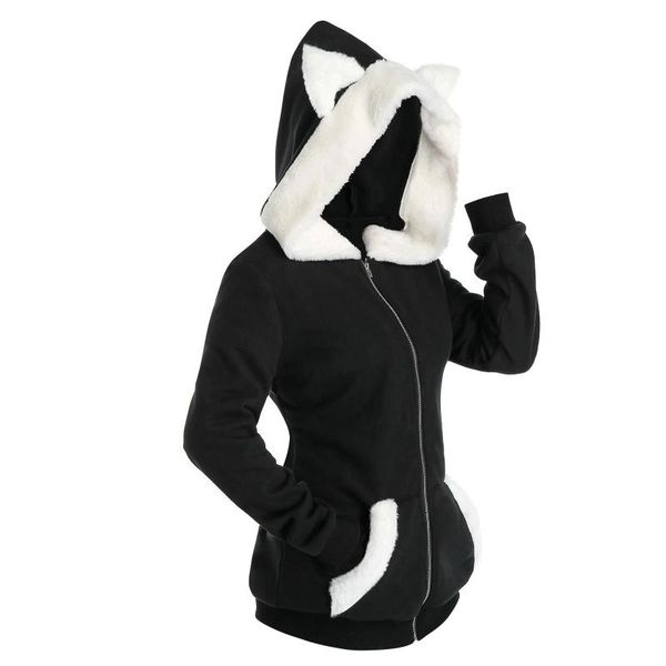 women's jackets casual winter hooded long slim jacket ladies cat ear faux furs coat long-sleeved pocket zipper-up outwear, Black;brown
women's jackets casual winter hooded long slim jacket ladies cat ear faux furs coat long-sleeved pocket zipper-up outwear, Black;brown