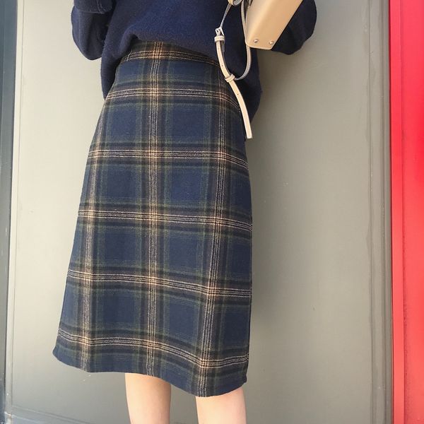 skirts autumn winter 2021 korean high waist large plaid wool skirt for female students thickened medium and long, Black
skirts autumn winter 2021 korean high waist large plaid wool skirt for female students thickened medium and long, Black