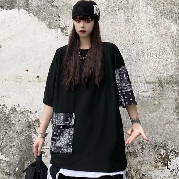ladies summer plus size harajuku t shirts loose o-neck korean ins hipster patchwork pocket short sleeve tees women clothes women's t-s, White
ladies summer plus size harajuku t shirts loose o-neck korean ins hipster patchwork pocket short sleeve tees women clothes women's t-s, White
