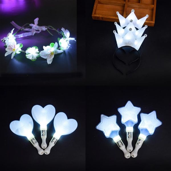 party decoration white luminous led stick star crown horn wand flash light glasses headband hairwear concert prop for women boys girls gifts
party decoration white luminous led stick star crown horn wand flash light glasses headband hairwear concert prop for women boys girls gifts