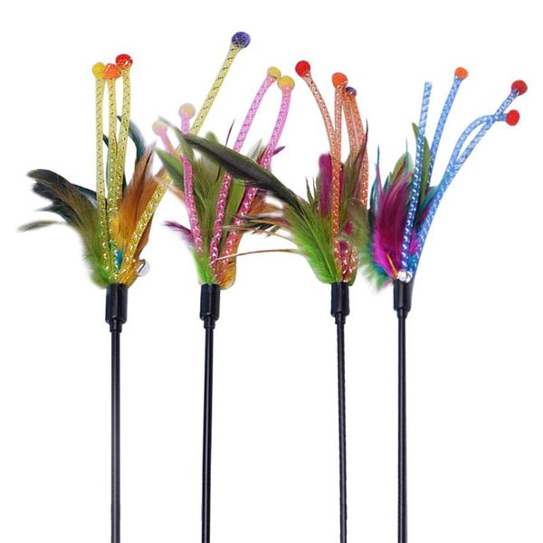 cat toys 4 pcs teaser flirting stick pet supplies feather ring bell teasing for interactive playing (random color)
cat toys 4 pcs teaser flirting stick pet supplies feather ring bell teasing for interactive playing (random color)