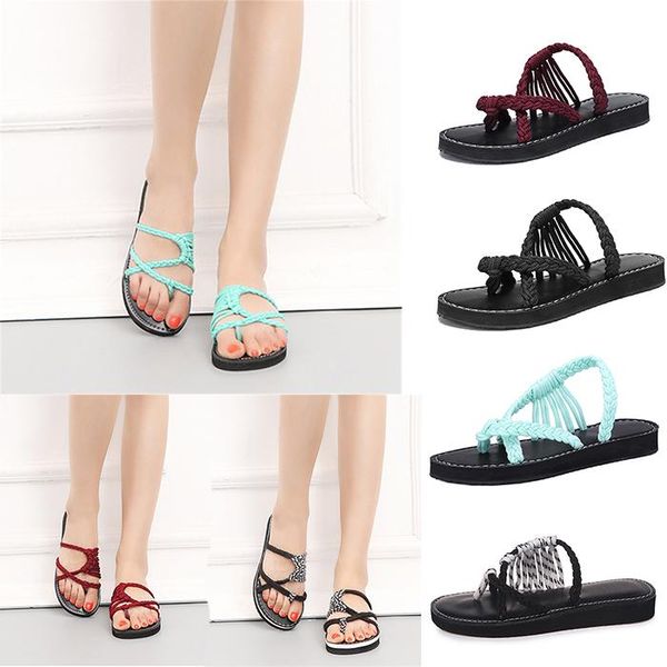 nis women sandals bohemia casual shoes beach summer girls flip flops roman fashion flats slippers, Black
nis women sandals bohemia casual shoes beach summer girls flip flops roman fashion flats slippers, Black
