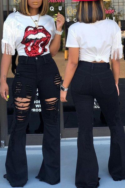 women's jeans woman high waist ripped flare lifting hip denim fashion street mopping wide leg pants s-2xl, Blue
women's jeans woman high waist ripped flare lifting hip denim fashion street mopping wide leg pants s-2xl, Blue