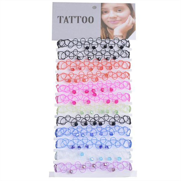 12/pcs collares vintage stretch tattoo choker bracelets for women girl charm gothic elastic bracelet female wedding jewelry gift, Golden;silver
12/pcs collares vintage stretch tattoo choker bracelets for women girl charm gothic elastic bracelet female wedding jewelry gift, Golden;silver