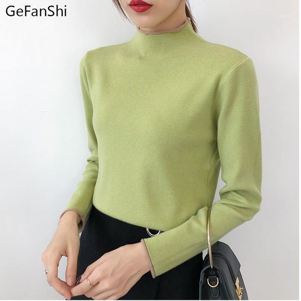 korean style loose sweater women pullover casual half turtleneck long sleeve knit female jumpers solid basic women's sweaters, White;black
korean style loose sweater women pullover casual half turtleneck long sleeve knit female jumpers solid basic women's sweaters, White;black